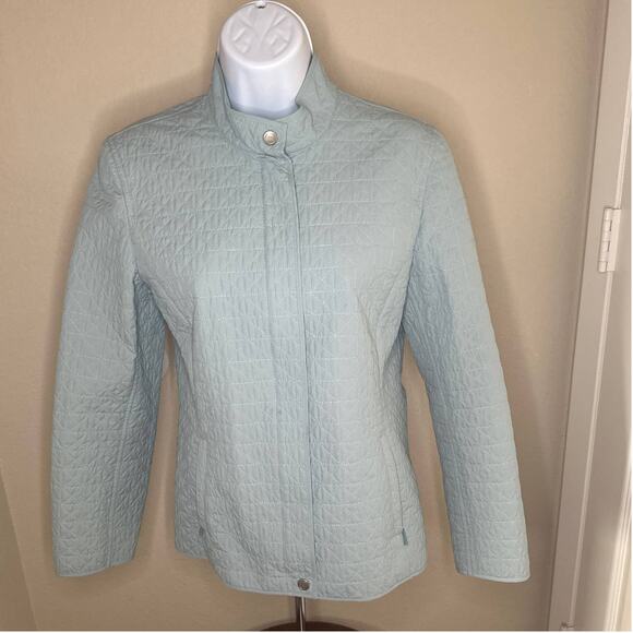 Talbots Woman's Light Blue Quilted Jacket Petites Size 4 - Picture 1 of 12